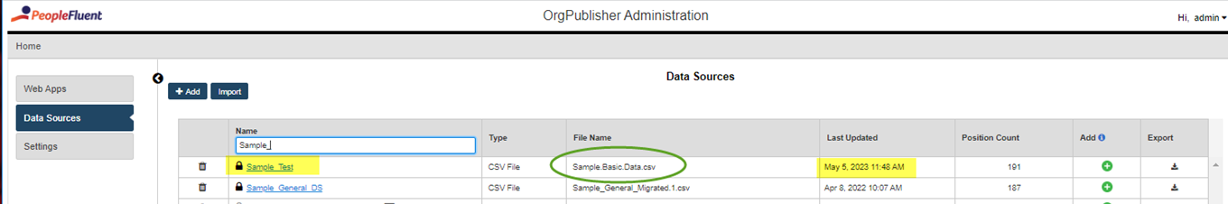 CSV data source chart is not displaying updated data – PeopleFluent