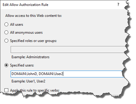 How to secure a web app with IIS'