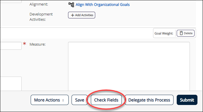 Check Fields Button