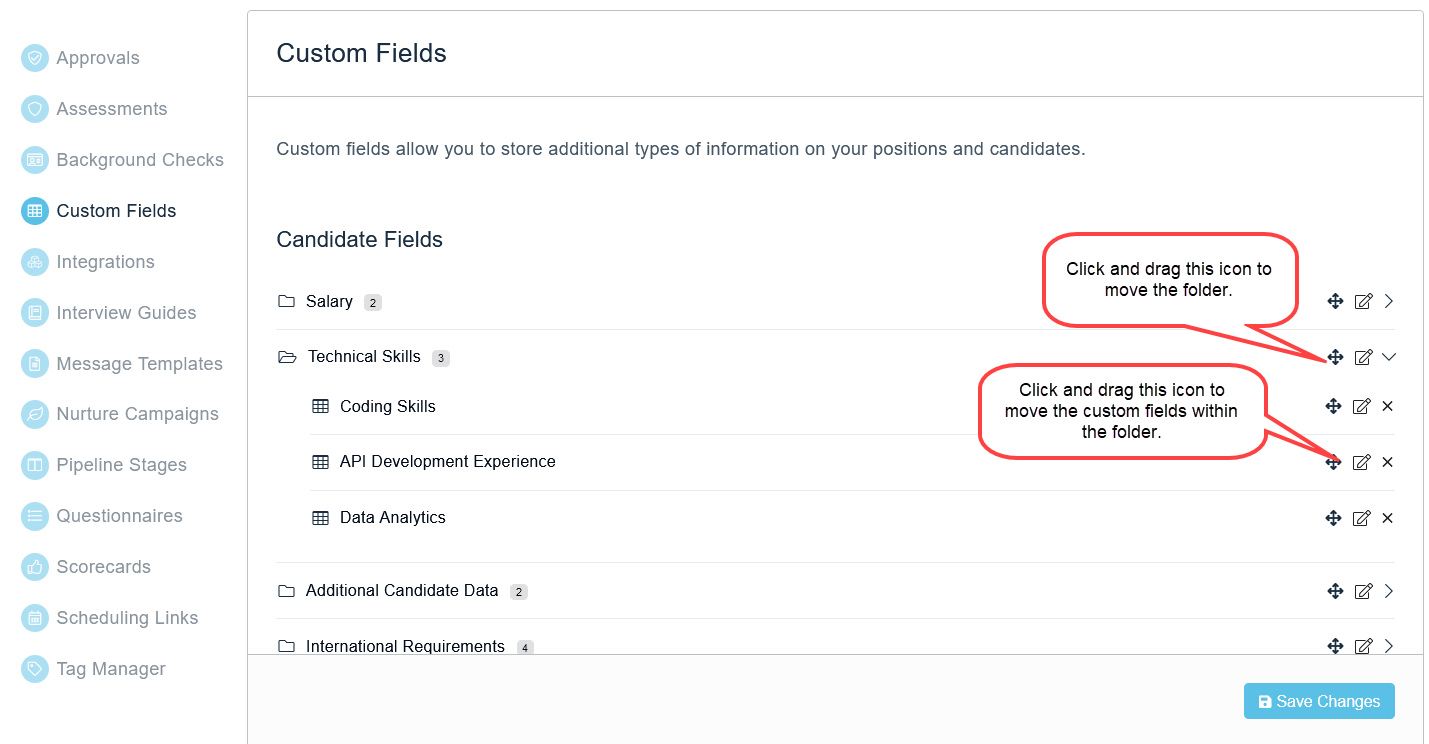 custom candidate fields